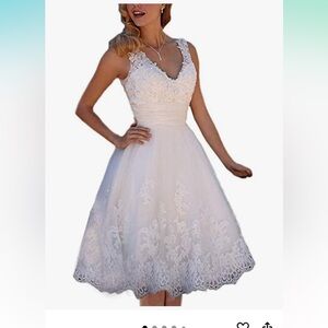 Elegant White Lace wedding Dress